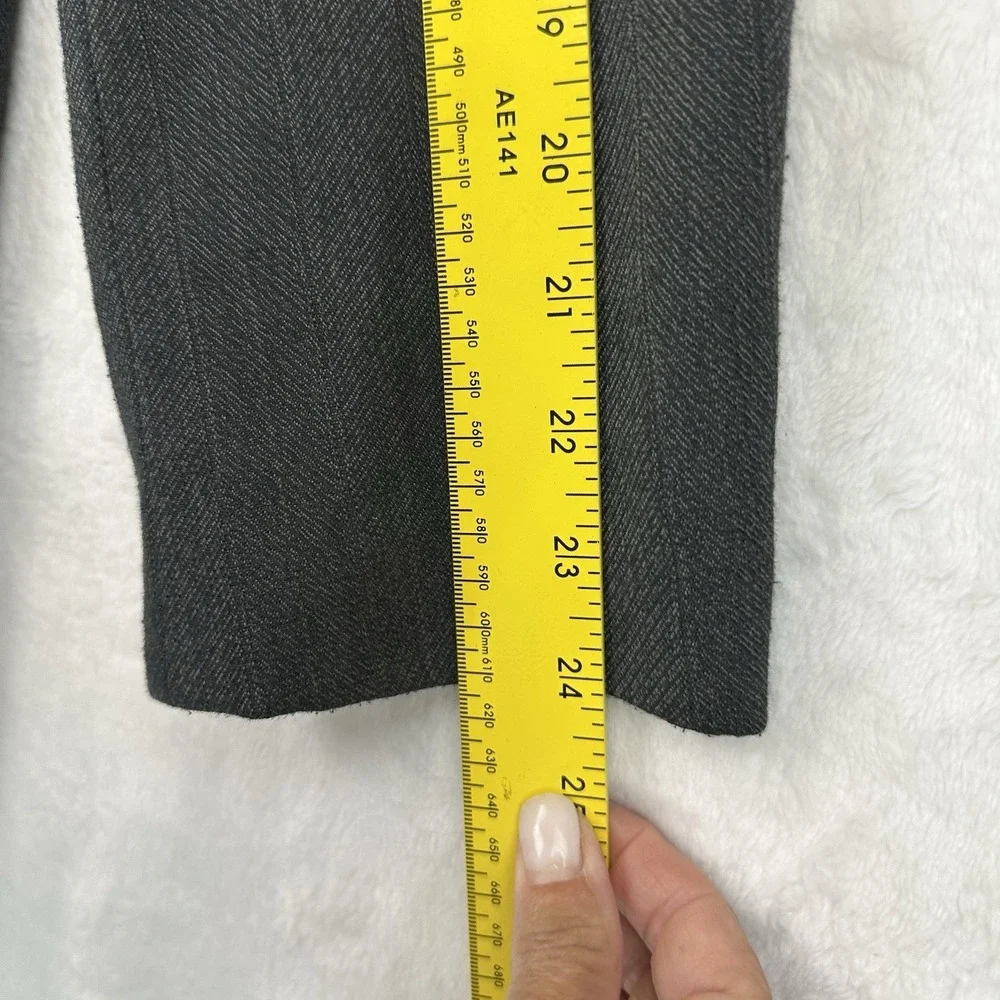 Hart Schaffner Marx‎ Mens 40R Double Breasted Black Herringbone Suit Jacket EUC